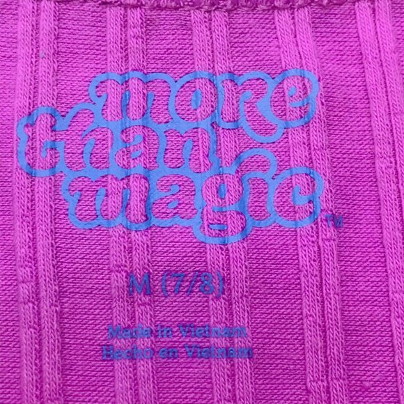 More Than Magic Girl's Size Medium 7-8 Sleeveless Ribbed Tank Pale Magenta New - Picture 5 of 11
